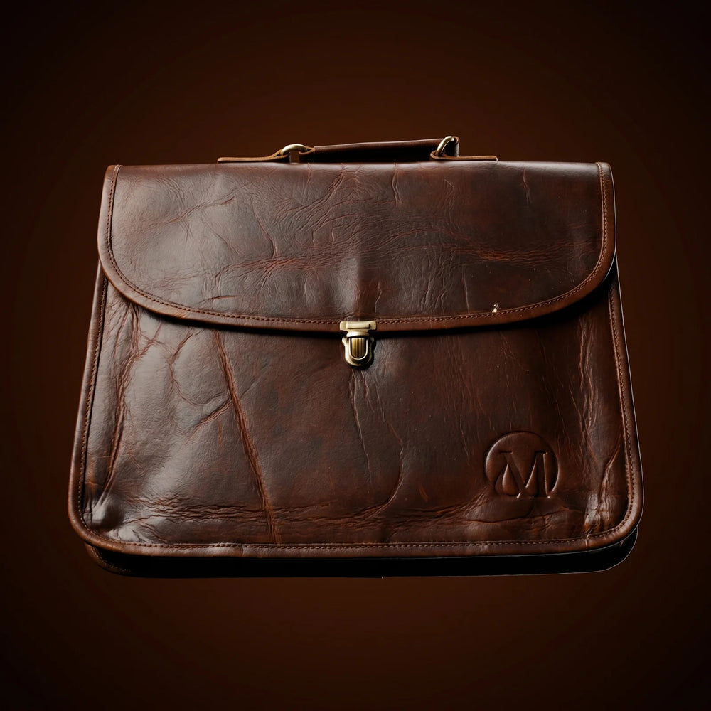 MAD LEATHER Statesman Slim Briefcase
