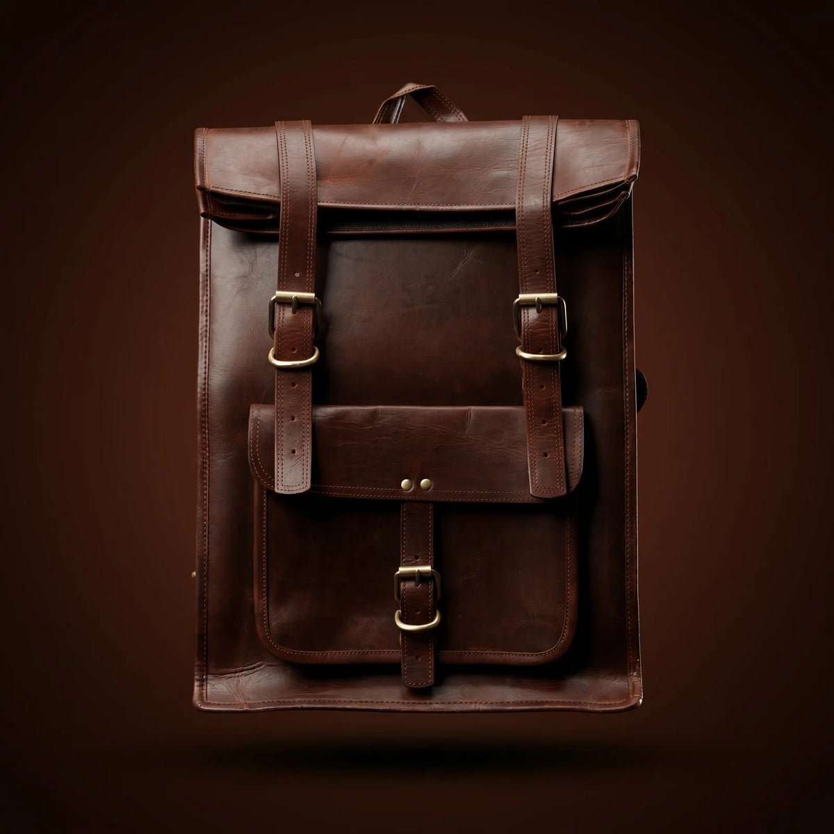 ROLLING BACKPACK 13X18 BROWN