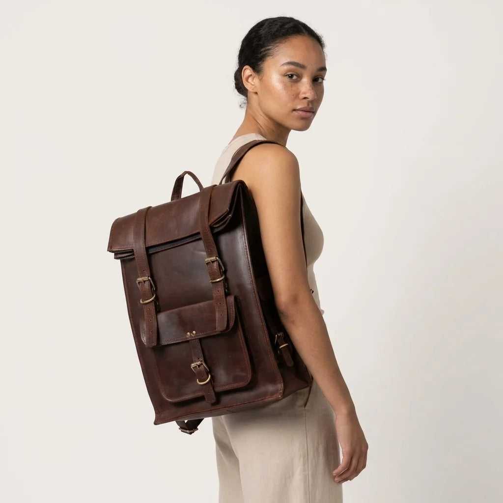 ROLLING BACKPACK 2 – 13×18 BROWN