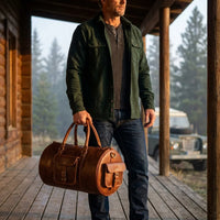 DUFFLE BAG ROUND 21 INCH-BROWN (1)
