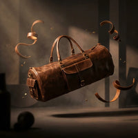 DUFFLE BAG ROUND – 24 INCH BROWN (2)