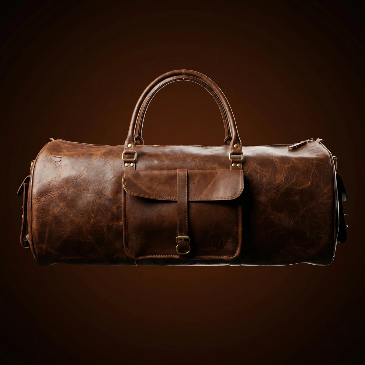 DUFFLE BAG ROUND 28 INCH BROWN