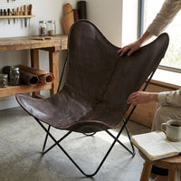 MAD LEATHER Saddlewing Folding Butterfly Chair