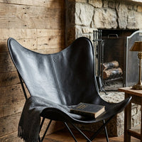 MAD LEATHER Saddlewing Folding Butterfly Chair