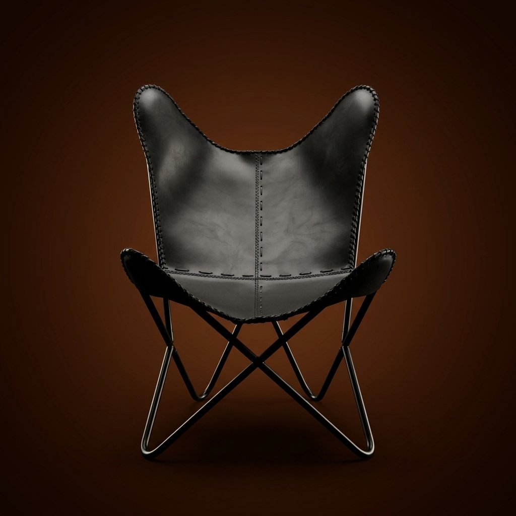 MAD LEATHER Saddlewing Folding Butterfly Chair