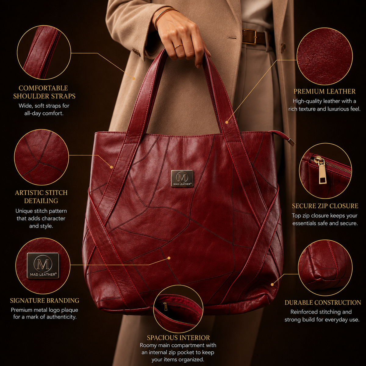 MAD LEATHER Valencia Tote Bag