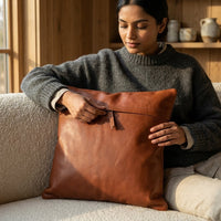Mad Leather Brown Cushion  Cover
