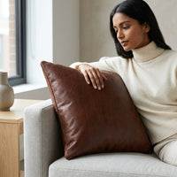 Mad Leather Brown Cushion  Cover