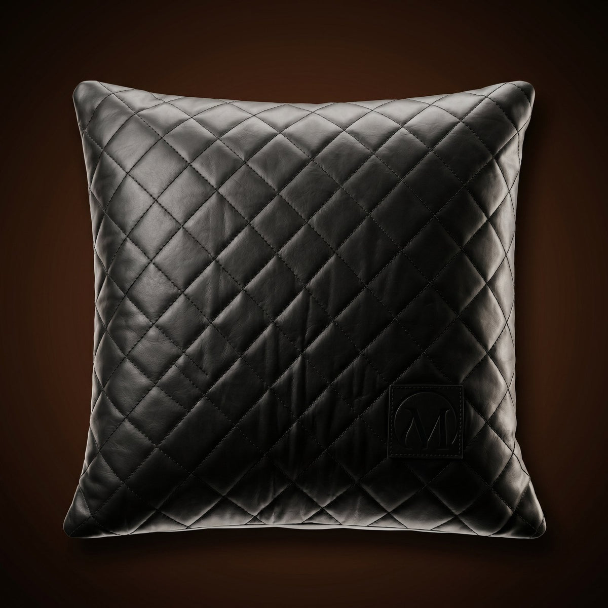 MAD LEATHER Noir Quilt Cushion Cover